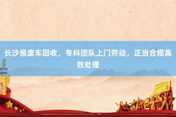 长沙报废车回收，专科团队上门劳动，正当合规高效处理